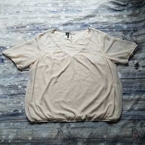 Maurice's Plus Size Cream Dress Top